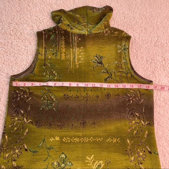 Studio C Green Floral Print Sparkle Tank 14/16 - Picture 5 of 8